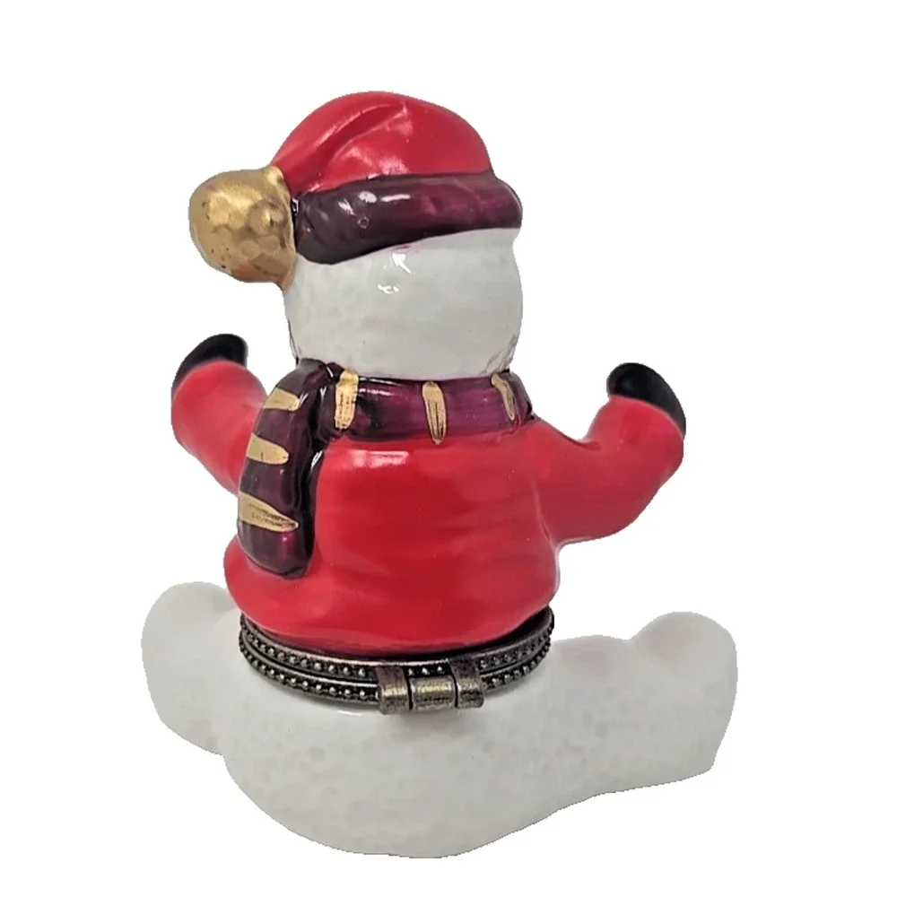 Vintage Ceramic Hinged Trinket Box Holiday Decoration PB194